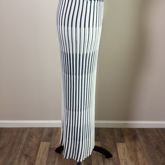 Zara Limited Edition Dress Italian Yard Stretch Knit Stripe Blue White Size M - Picture 9 of 13
